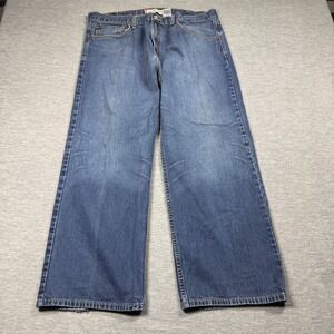Levi's 529 Jeans Mens 38x30 Blue Medium Wash Low Rise Straight Leg Denim Cotton